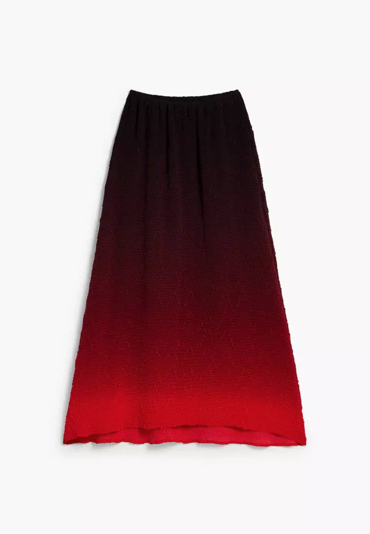 Gradient midi skirt