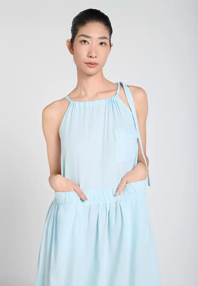 The Tie-Shoulder Linen Dress