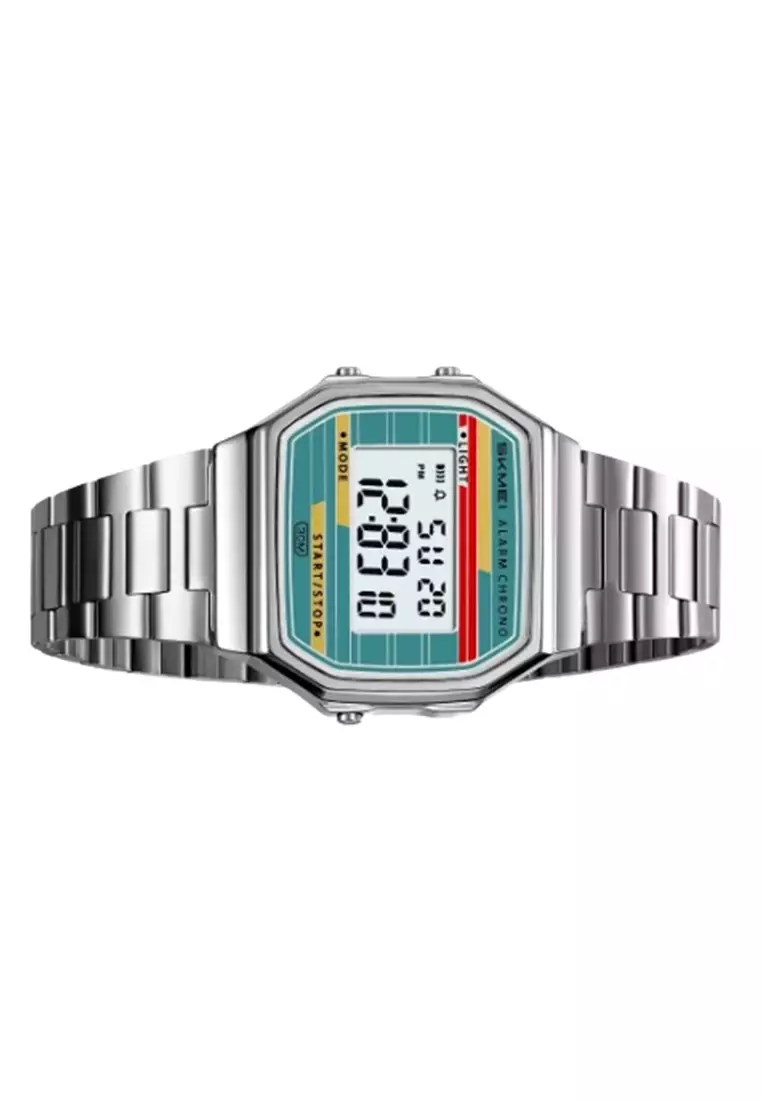 Jam Tangan Pria Digital 2514 Tali Stainless Tahan air - Green