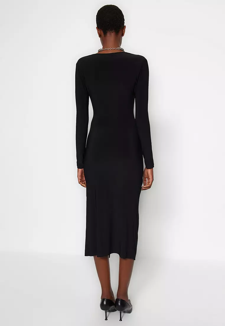 Buy Trendyol Ruched Slit Dress 2024 Online | ZALORA Philippines