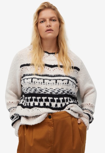 white open knit sweater
