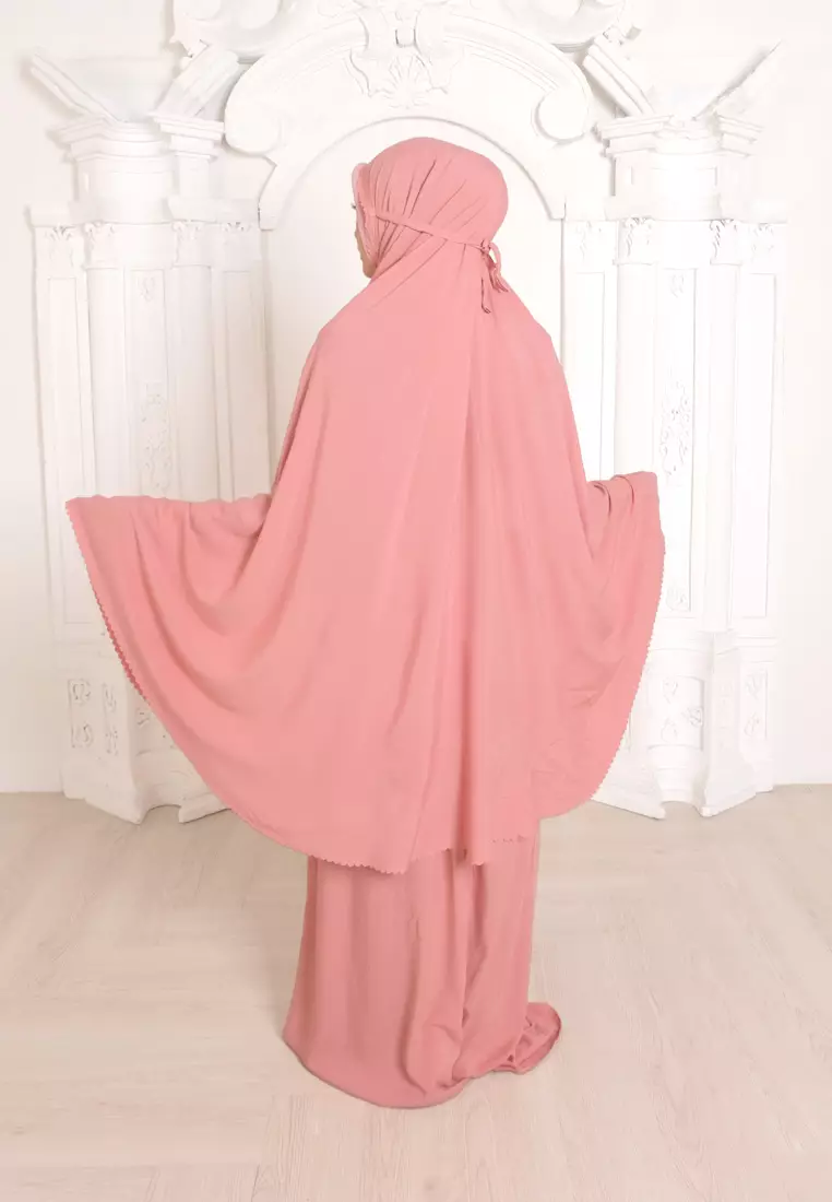 Zelena - Annika Prayer Set | Mukena Basic 2in1 Dewasa - Peach Blush