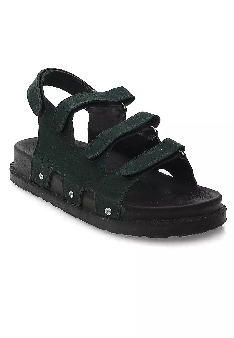 Sepatu Sandal Wanita Model Strap Design Sylish High Quality - Hijau
