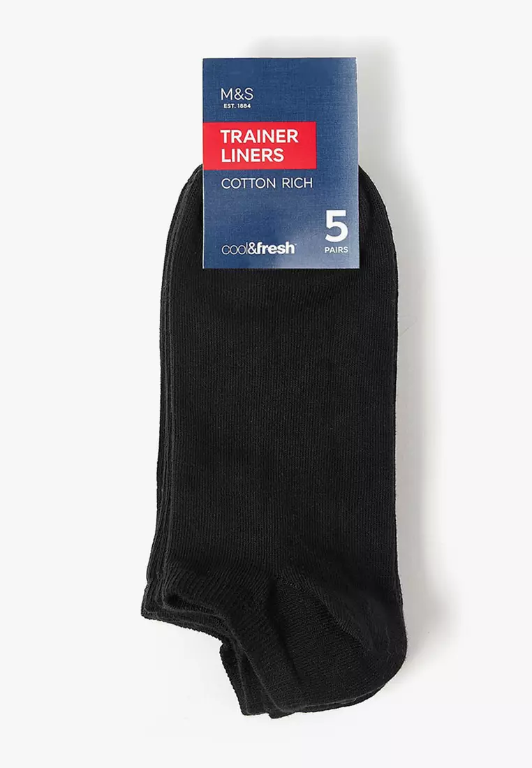 5 Pack Cool & Fresh Trainer Liner Socks