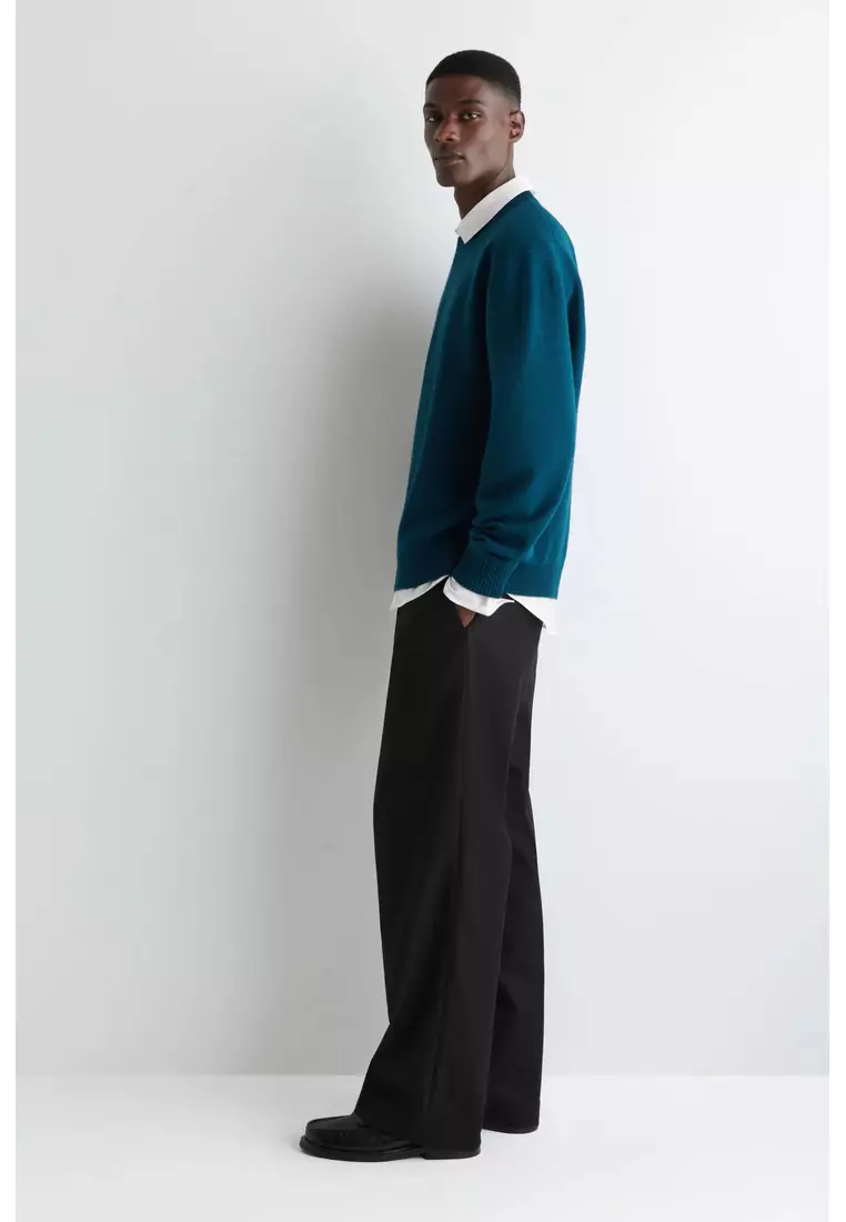 BOILED-WOOL CREW-NECK JUMPER