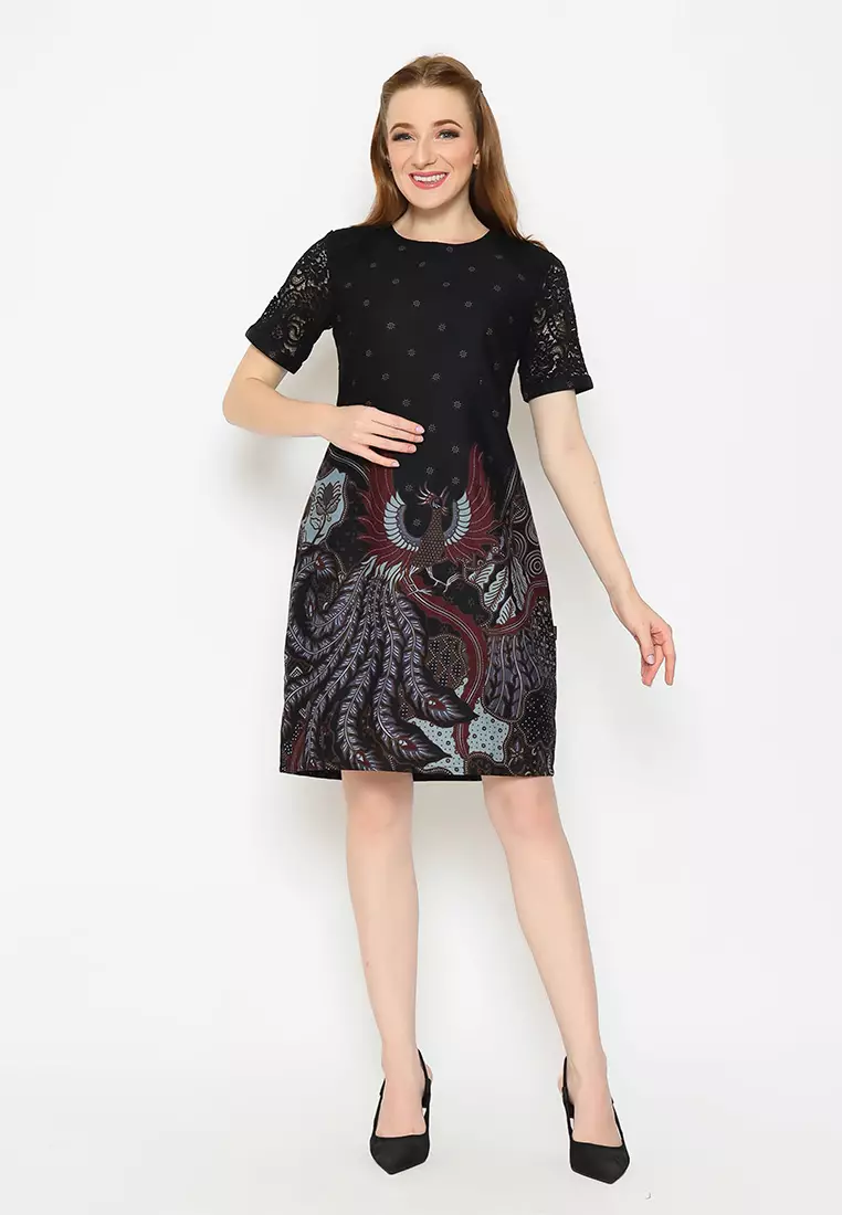 My Aksa Batik Wanita Dress Furing Jacinta Jimmy
