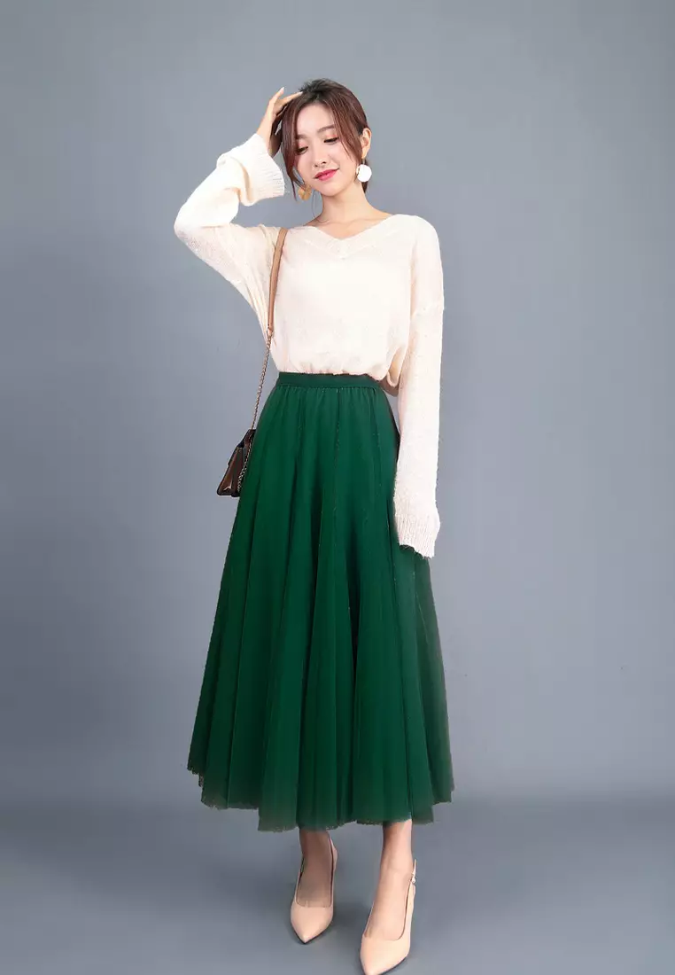 High waisted maxi skirt clearance