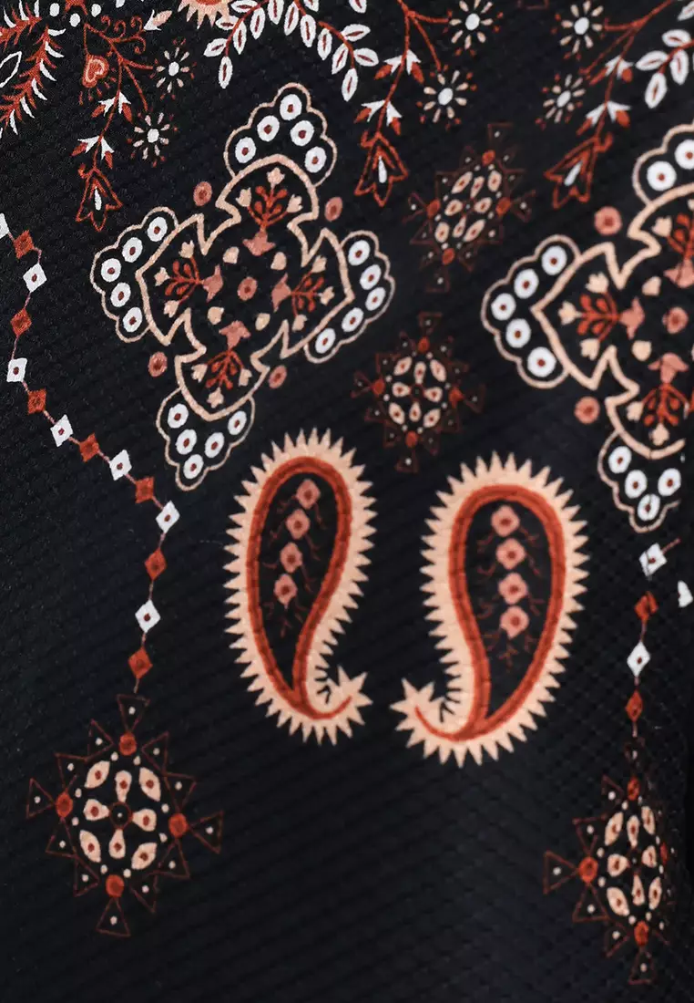 MANZONE - Mahnoor SS Junior - Kemeja Koko Shanghai Anak Lengan Pendek - Black - Rezky Aditya & Citra Kirana for Manzone & Minimal Warna Black