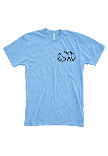 MRL Prints blue Pocket God Greater Than High And Low T-Shirt Christian Bible Verse 72483AA4B865BCGS_1