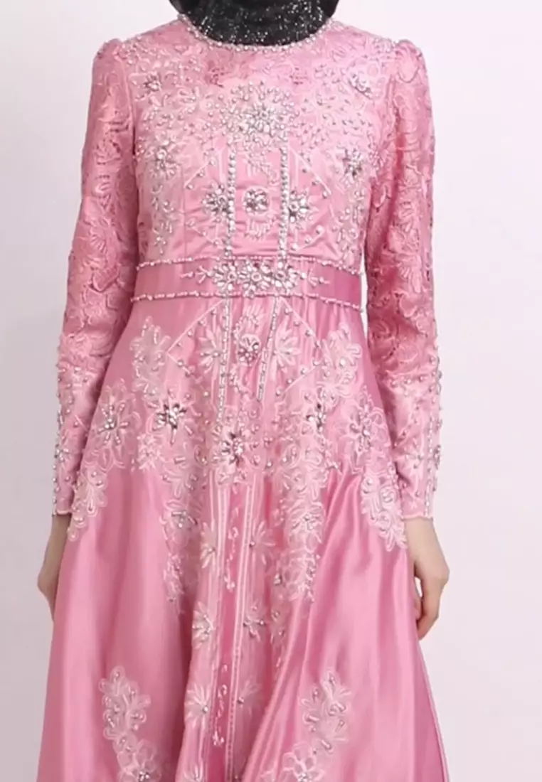 Bibiq Gamis Satin Brokat