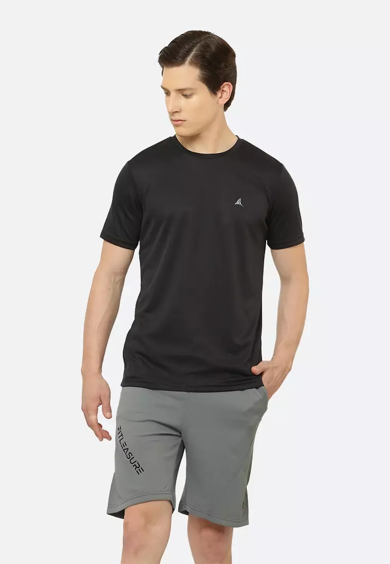 Black Essential Workout/Running Men's Sportswear Tee