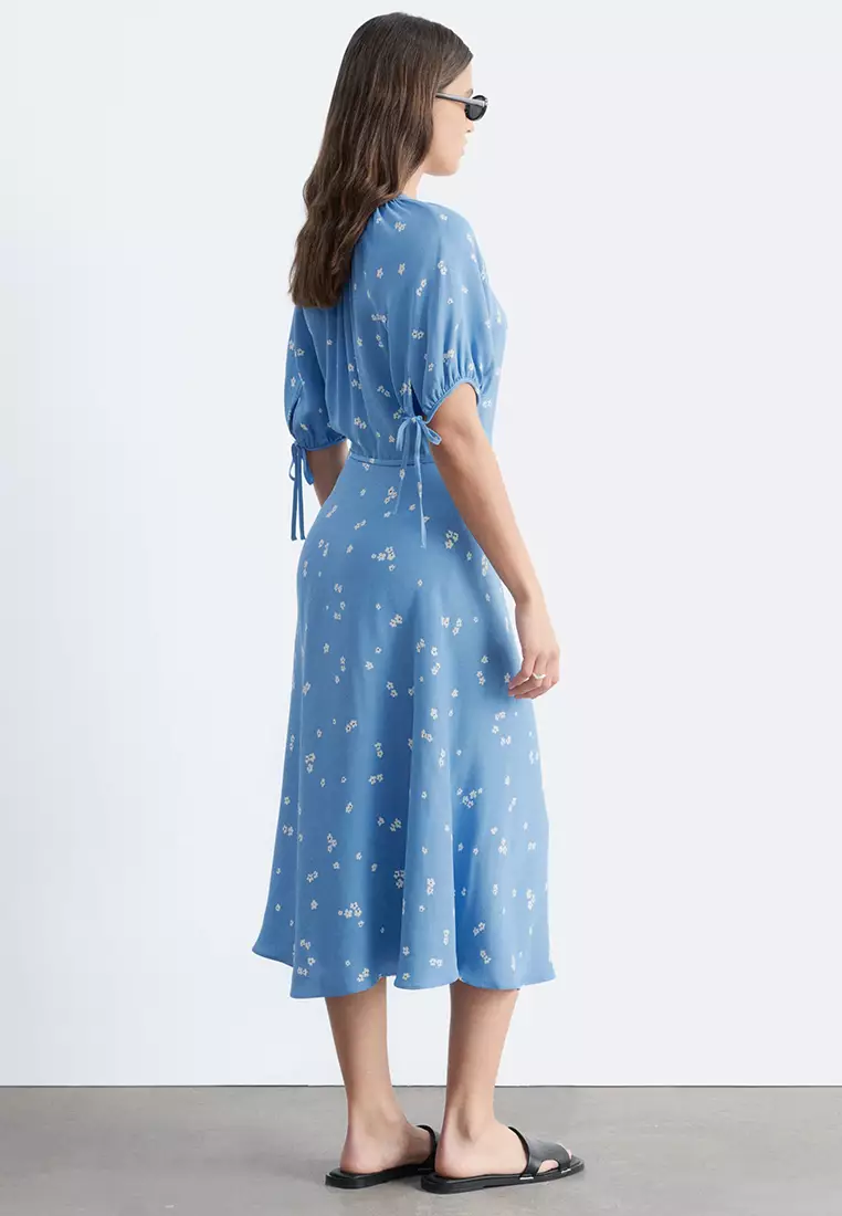 Tie-Waist Midi Dress