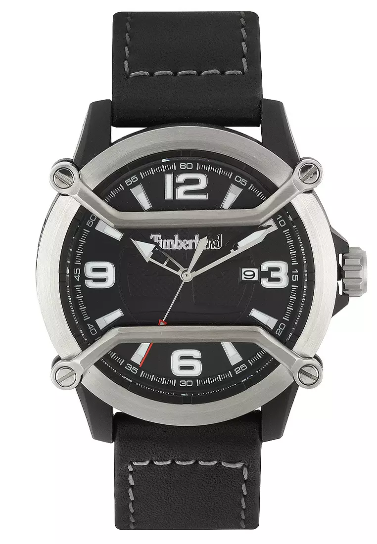Timberland - Jam Tangan Analog Pria - Black - Leather Strap - TBL 13867 JPBS-02