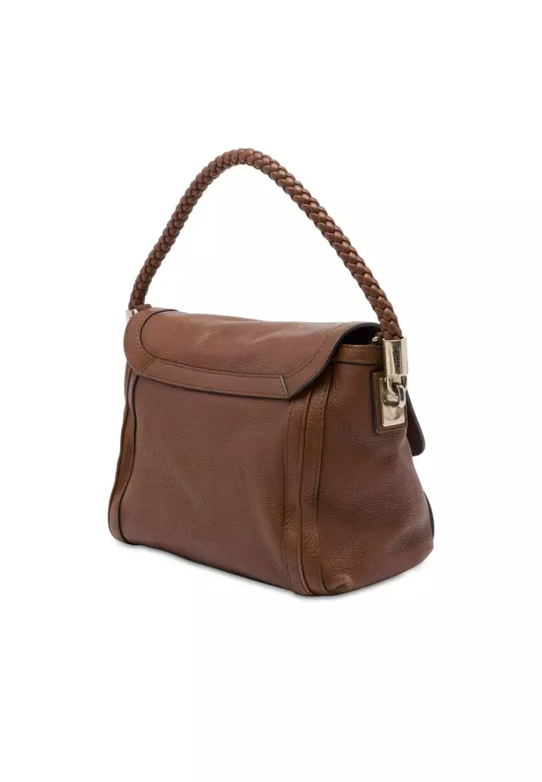 Pre-Loved Gucci Calfskin Bella Flap Satchel