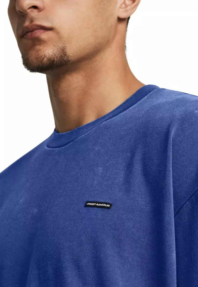 Under Armour Men's UA Heavyweight Oversized Logo Wash Short Sleeve