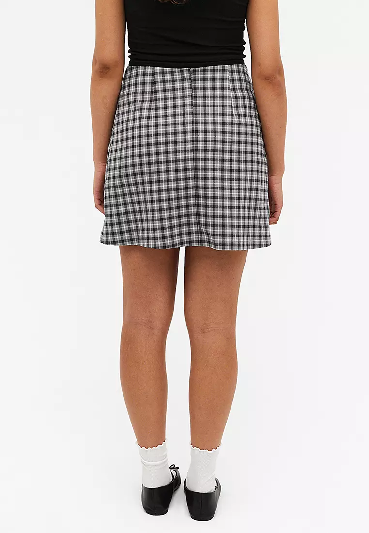 Plaid mini hot sale skirt monki
