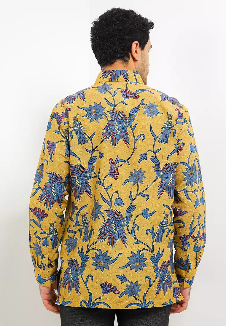 Kemeja Batik Lengan Panjang Motif Cendrawasih