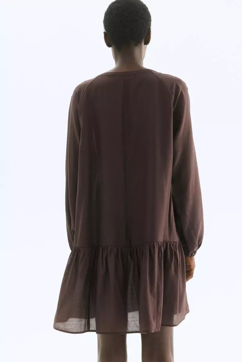 Button-front tunic dress