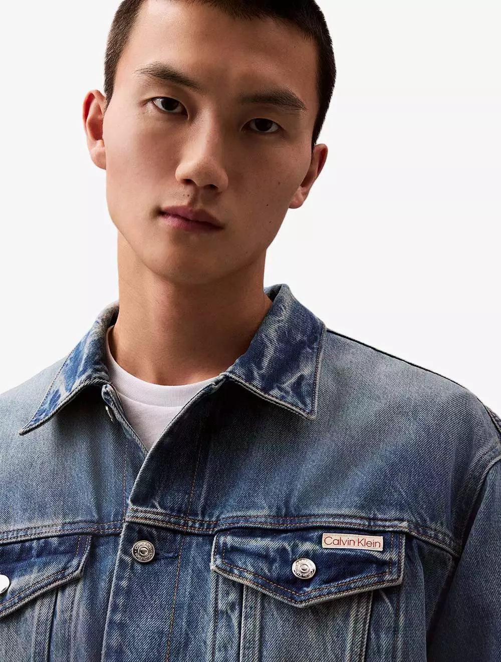 Calvin Klein - 90s Denim Trucker Jacket - Blue - blue