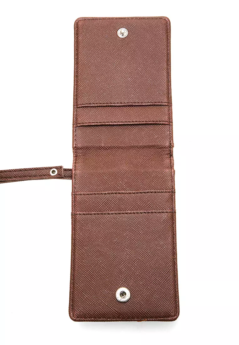 Azka Card Holder Two Side Bentuk Simple dan Minimalis - Coklat Tua