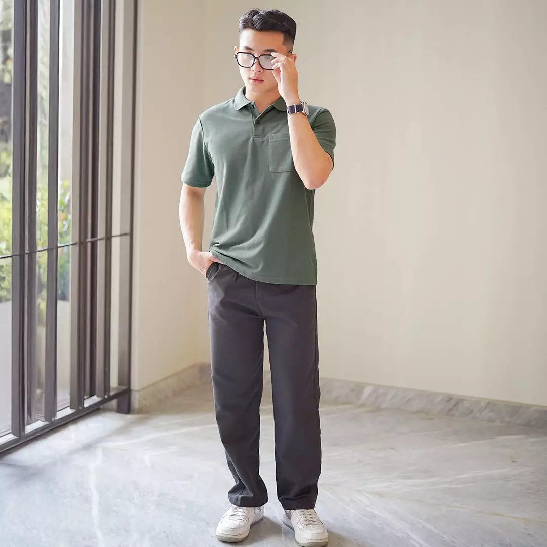 Kale PARKER MINERAL GREEN / Polo Shirt Reguler Fit / Kaos Polo Pria / Kaos Pria / Kaos Kerah