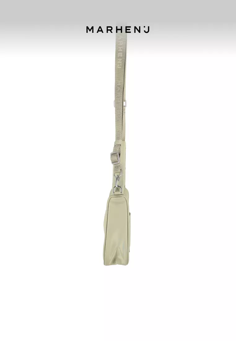 CELINA Nylon Crossbody Bag Beige