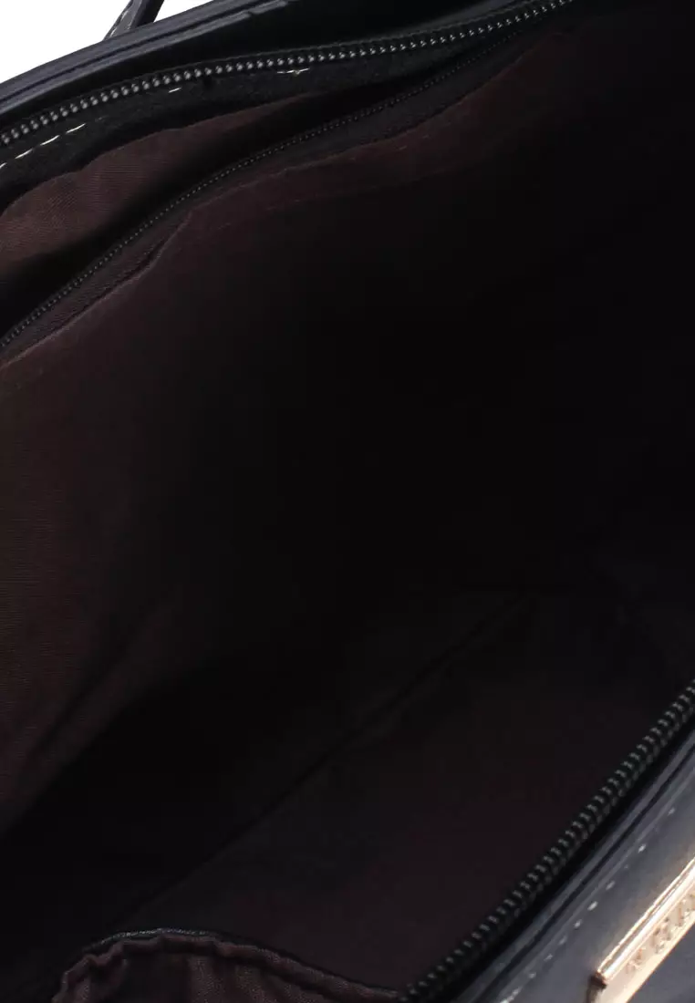 Debossed Convertible Top Handle Bag