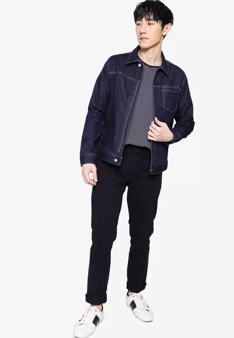 French connection top denim jacket mens