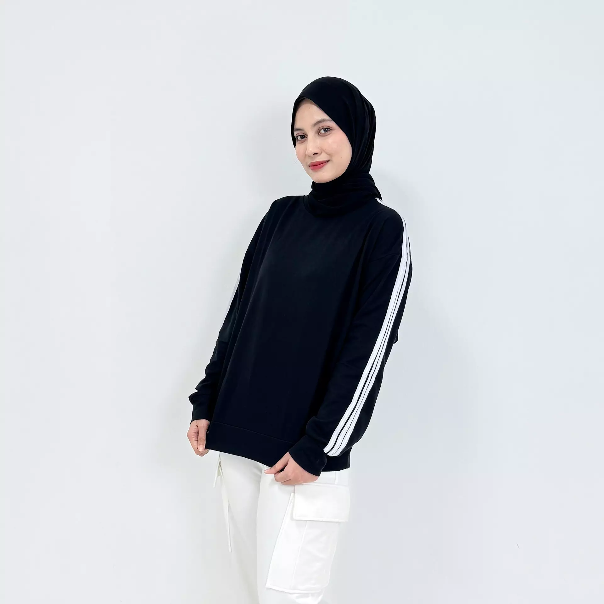 Set Sporty Cargo Joana - Setelan Training Olahraga M-XXL HITAM