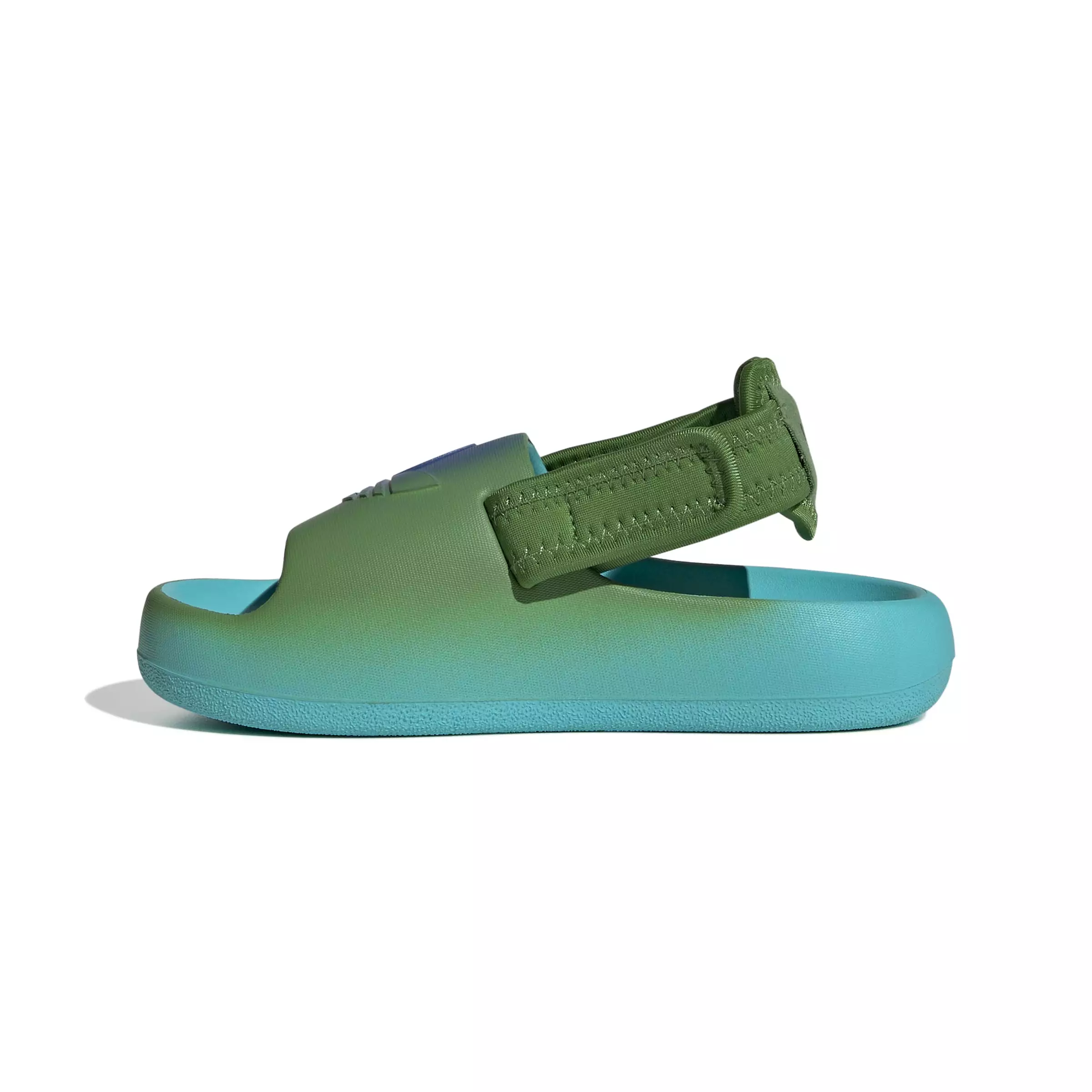 ADIDAS Adifom Adilette X Minecraft Slides Kids JQ6465 - Sepatu Sandal Anak (Hijau)
