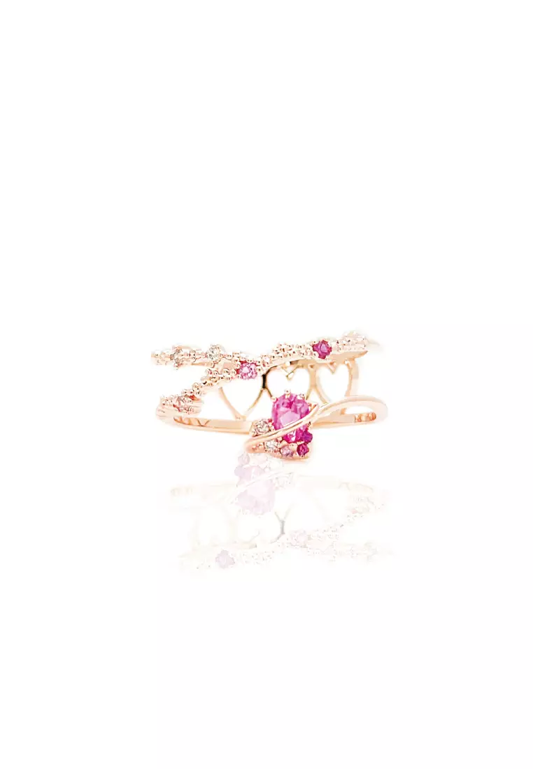 Pure rose gold ring sales