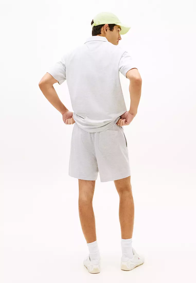 Badge Regular Fit Waffle Knit Polo Shirt - Tommy Jeans