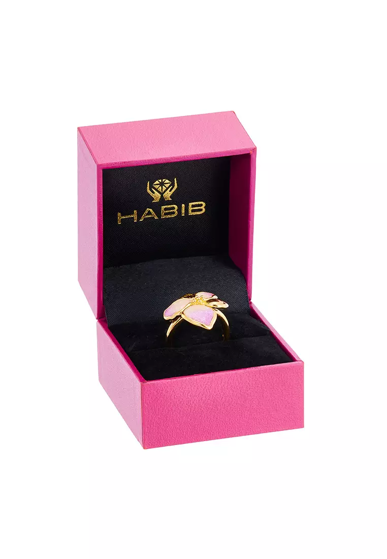 Buy HABIB HABIB 999/24K Yellow Gold Ring 9200004Y(R) Online | ZALORA ...