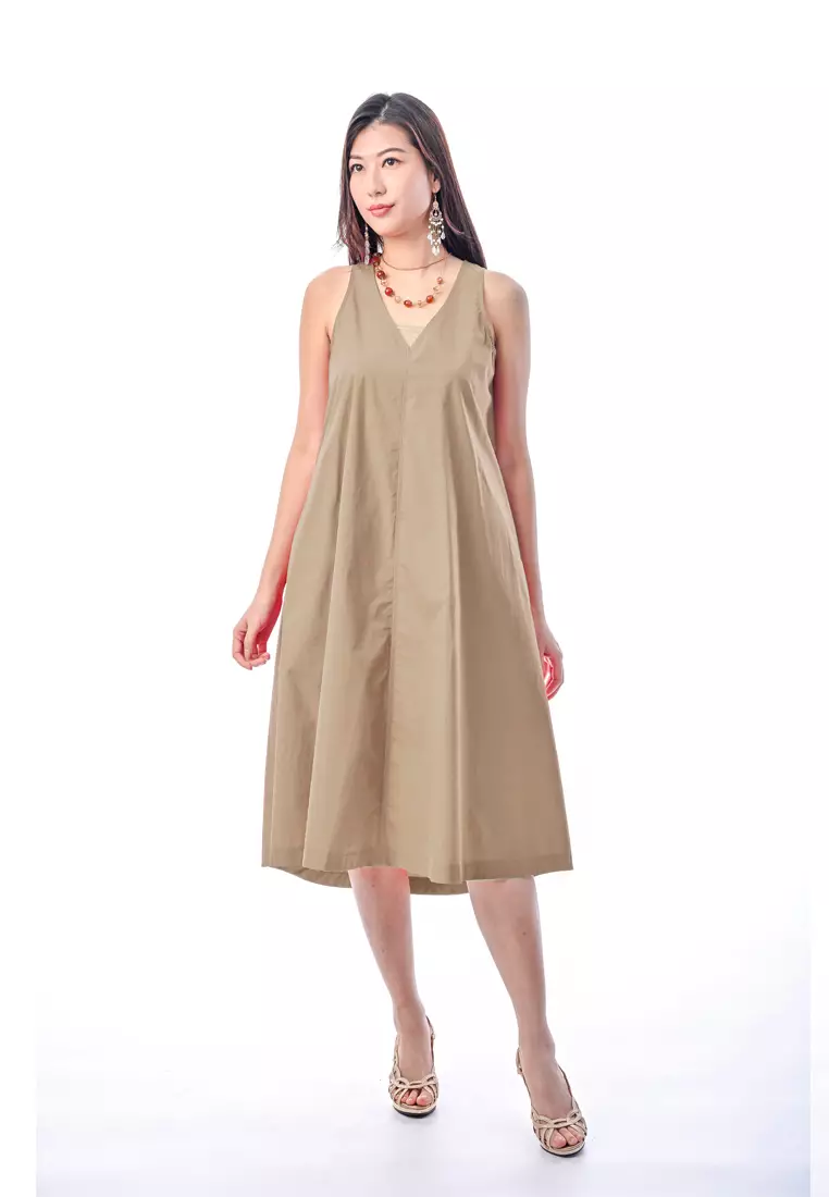 knee length dresses for ladies Daisy Lane Woven Midi Tent Dress
