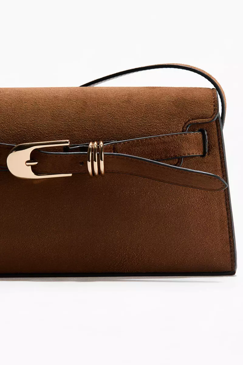 Strap-detail shoulder bag