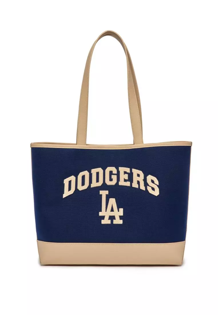 MLB BASIC LETTERING CANVAS L-TOTE BAG LOS ANGELES DODGERS
