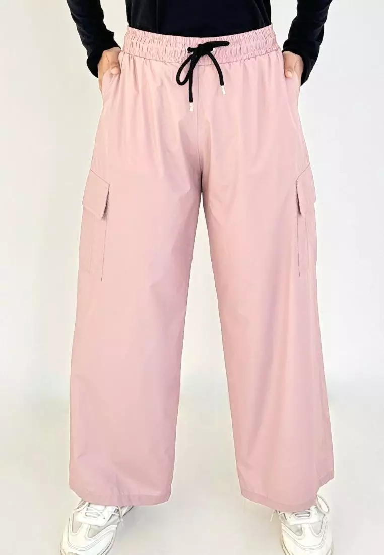 BUY 1 GET 1 FREE Alia Cargo Pants [Pink - Beige]