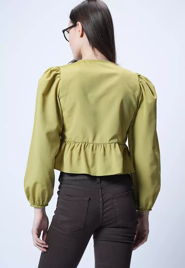 Bow Peplum Blouse