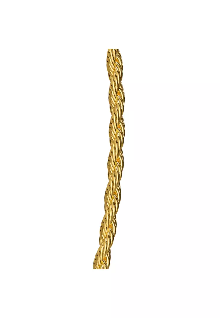 Rope Link Chain Gold Plated Necklace