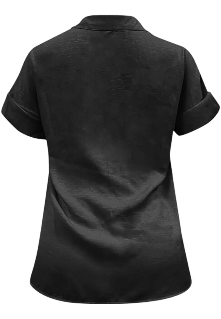 New Top Cotton And Linen Pocket Short-Sleeved Shirt