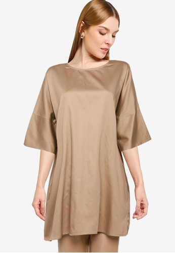 Buy The Duo Back Zip Tunic Top 2022 Online Zalora Philippines