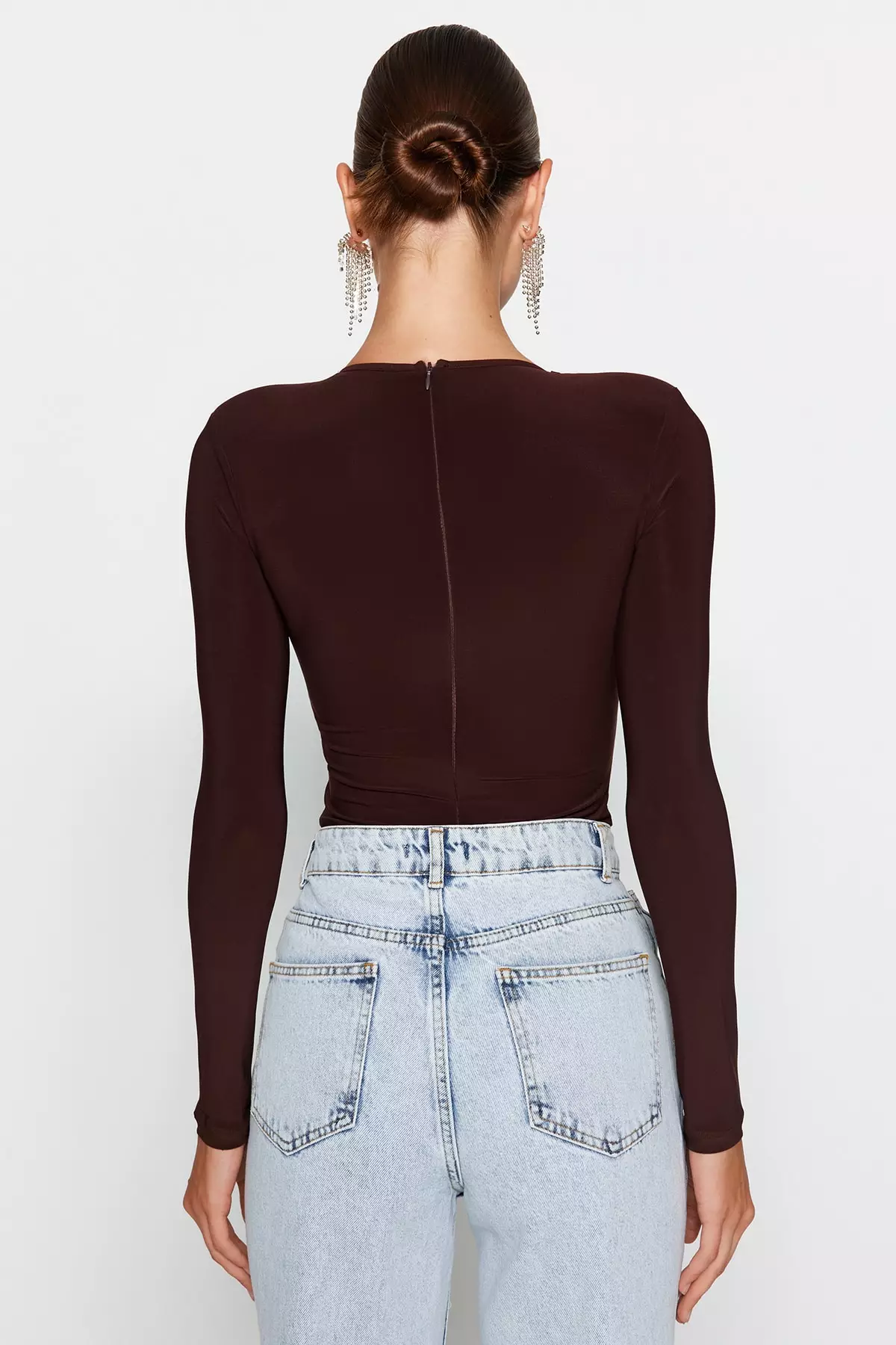 Buy Trendyol Knitted Bodysuit in Dark Brown 2024 Online