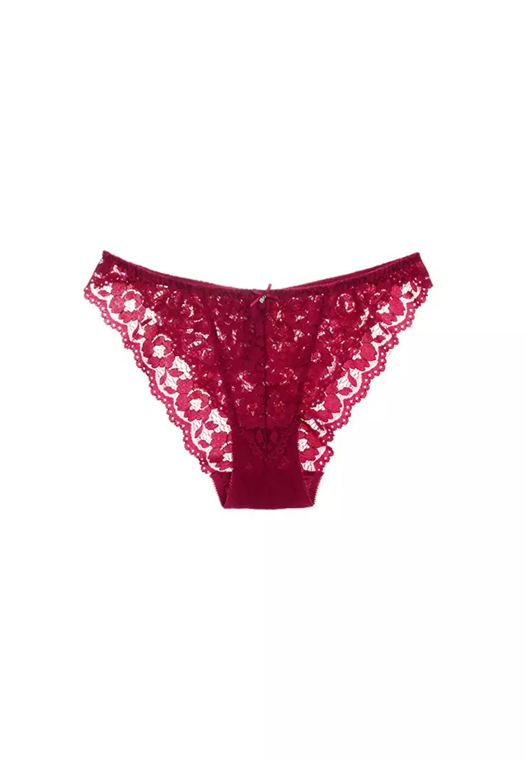 Buy ZITIQUE Sexy Lace Lingerie Set (Bra And Panty) - Wine 2024 Online ...