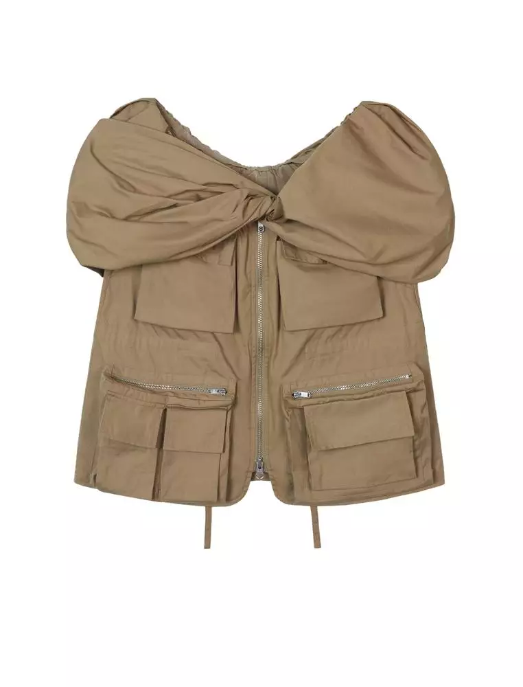 Plain Weave V-Neck Elegant Sleeveless Top