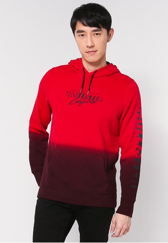 Hollister red Gamer Print Ombre Popover 762CDAAD01F5EAGS_1