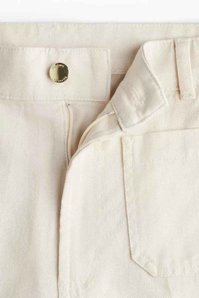 Wide twill trousers