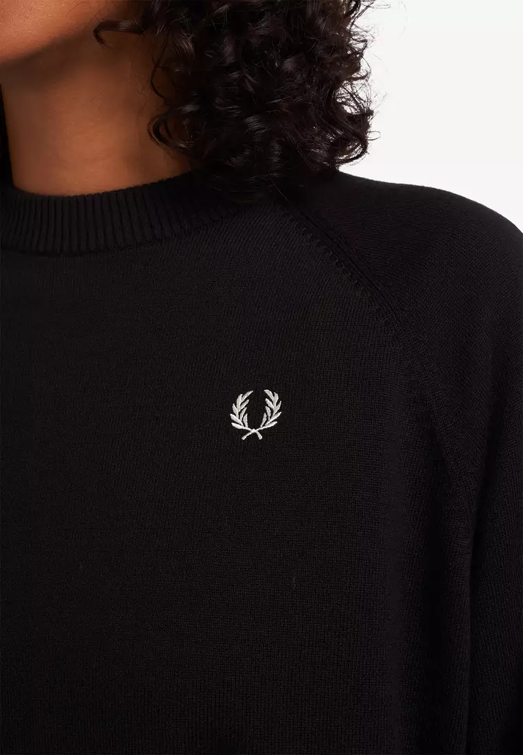 Fred Perry K2117 Crew Neck Jumper (Black)