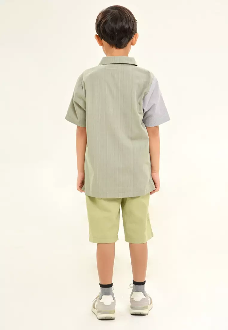 Rabbani - Setelan Baju Anak Laki-laki Kemkid Chio Hijau