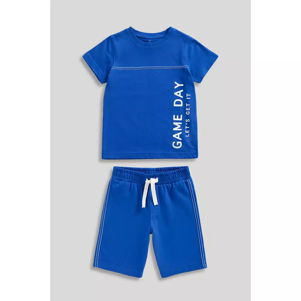 Mothercare Blue Shorts and T-Shirt Set - Set Baju Anak Laki-laki (Biru)