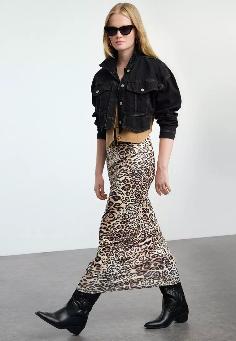 Leopard Midi Skirt